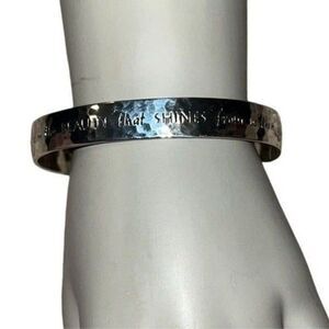 Brighton Silver-Tone SHINE Cuff Bracelet One Size w/ Gift Bag EUC